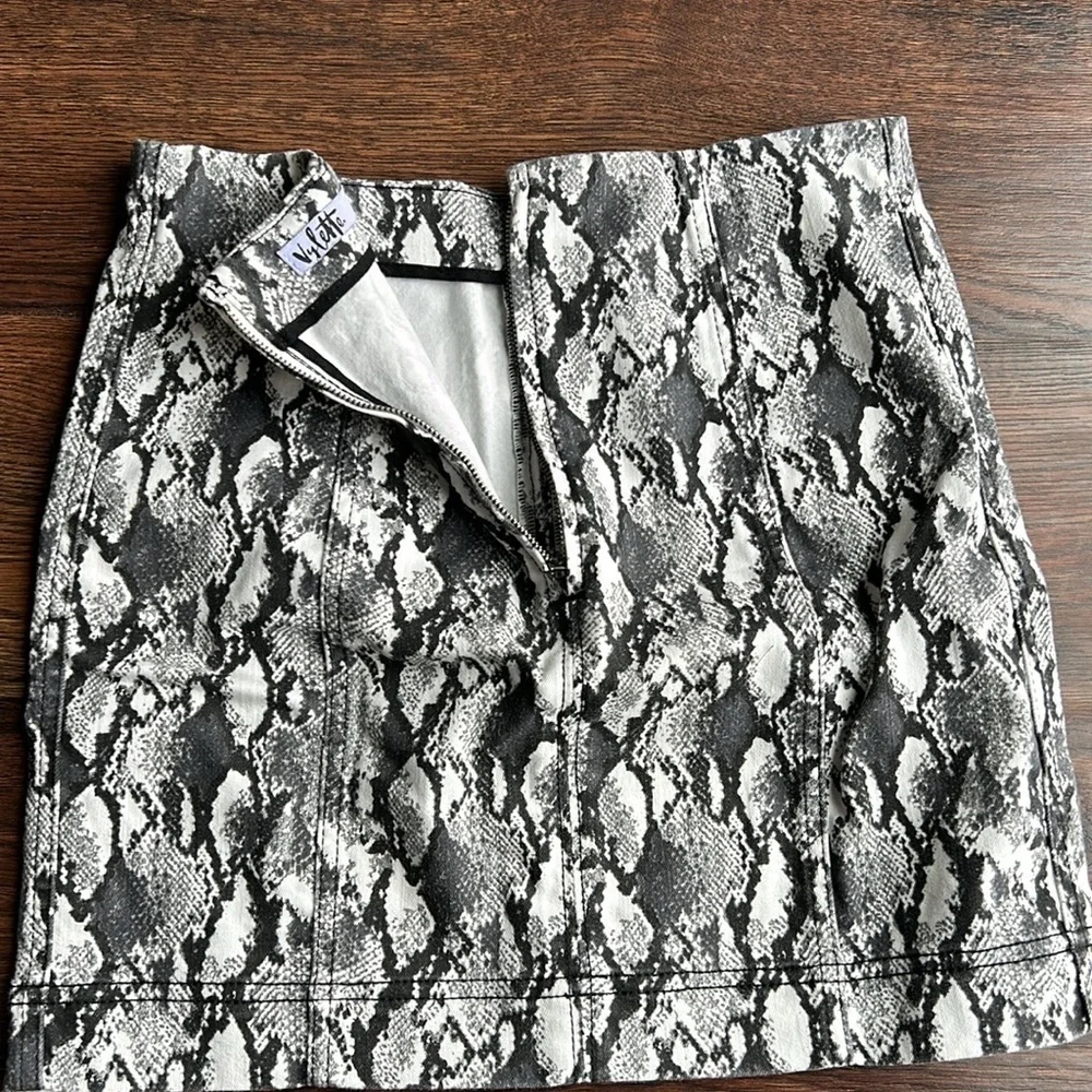 Vylette Snakeskin Printed Skirt | Mini Skirt | Snakeskin Skirt | Snakeskin